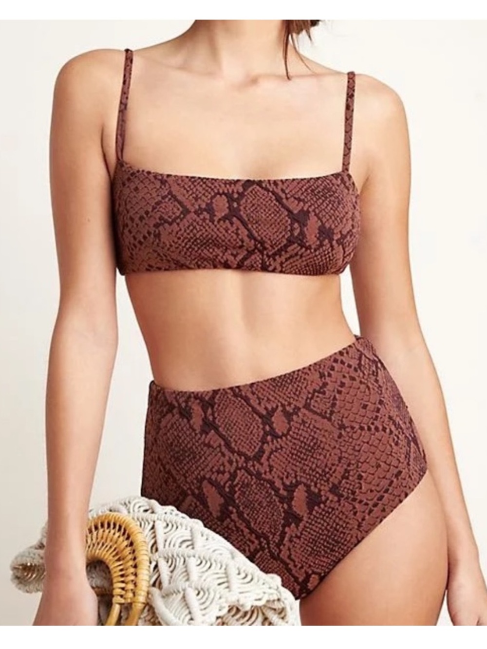 Mara Hoffman Snake print bikini set